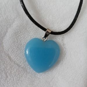 20mm small blue stone heart